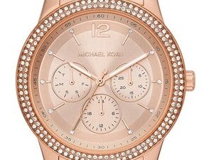 Authentic MICHAEL KORS Women 40 mm SS IP Rose Gold Quartz Exclusive Wristwatch  – MICHAEL KORS