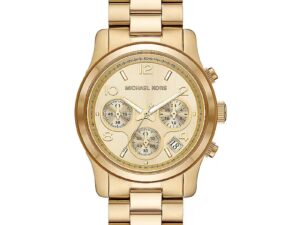 Authentic MICHAEL KORS Women 38 mm SS IP Gold Quartz Top-Quality Wristwatch  – MICHAEL KORS