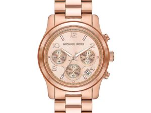 Authentic MICHAEL KORS Women 38 mm SS IP Rose Gold Quartz Top-Quality Wristwatch  – MICHAEL KORS