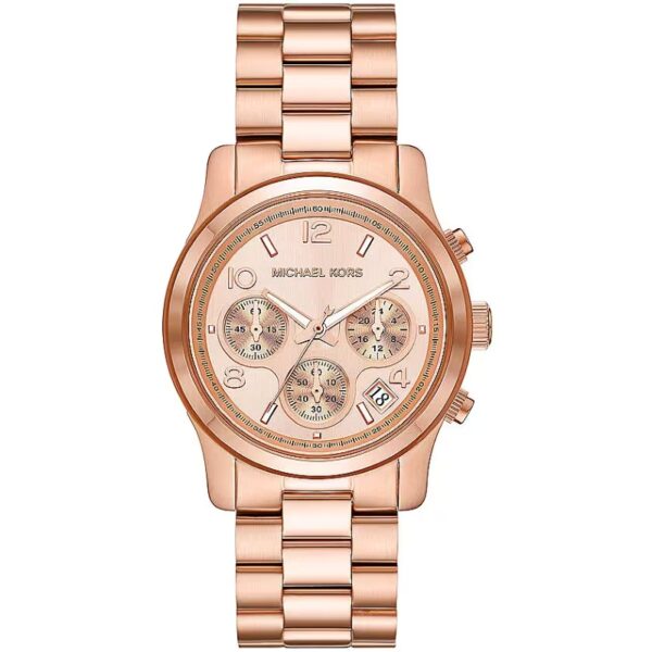 Authentic MICHAEL KORS Women 38 mm SS IP Rose Gold Quartz Top-Quality Wristwatch  - MICHAEL KORS