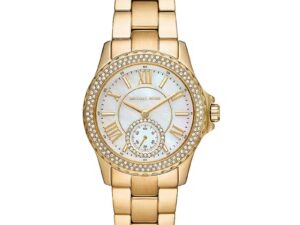 Authentic MICHAEL KORS Women 33 mm SS IP Gold Quartz Top-Quality Wristwatch  – MICHAEL KORS