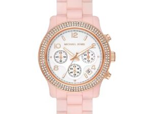 Authentic MICHAEL KORS Women 38 mm Acetate Quartz Top-Quality Wristwatch  – MICHAEL KORS