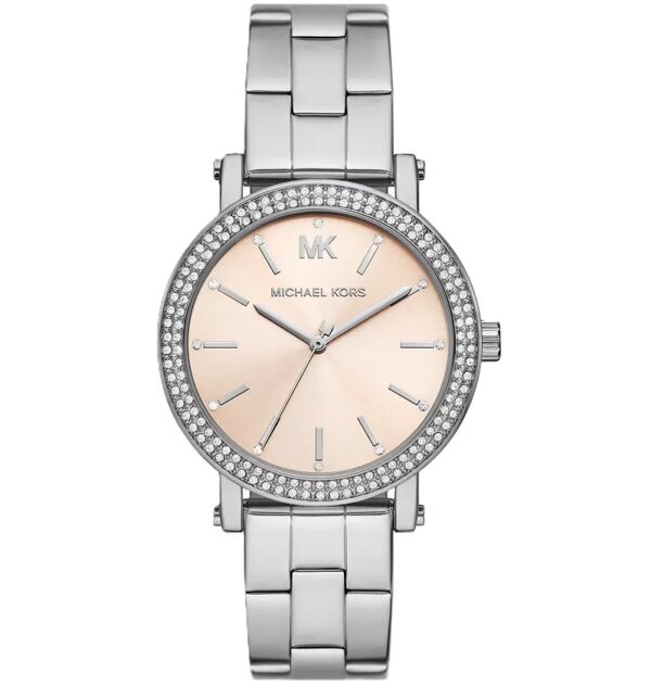 Authentic MICHAEL KORS Women 38 mm Stainless Steel Quartz Top-Quality Wristwatch  - MICHAEL KORS