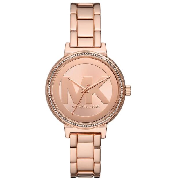 Authentic MICHAEL KORS Women 36 mm SS IP Rose Gold Quartz Top-Quality Wristwatch  - MICHAEL KORS