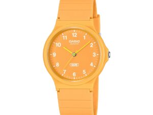 Authentic CASIO COLLECTION & VINTAGE Unisex 35 mm Resin Quartz Designer Wristwatch  – CASIO COLLECTION SERIE POP – ORANGE