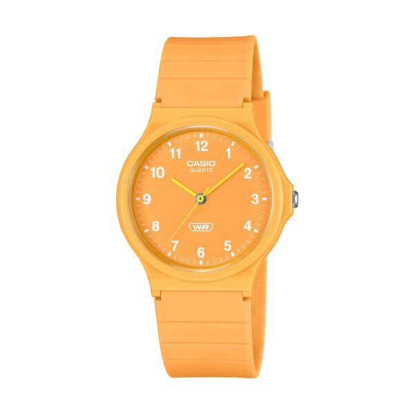 Authentic CASIO COLLECTION & VINTAGE Unisex 35 mm Resin Quartz Designer Wristwatch  - CASIO COLLECTION SERIE POP - ORANGE