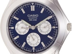 Authentic CASIO COLLECTION & VINTAGE Men 40 mm Stainless Steel Quartz Designer Wristwatch  – CASIO ENTICER