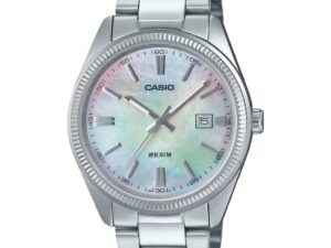 Authentic CASIO COLLECTION & VINTAGE Men 38.5 mm Stainless Steel Quartz Designer Wristwatch  – Mother of Pearl Dial – CASIO COLLECTION