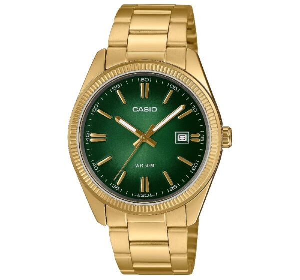 Authentic CASIO COLLECTION & VINTAGE Men 38.5 mm SS IP Gold Quartz Designer Wristwatch  - CASIO COLLECTION