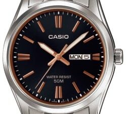 Authentic CASIO COLLECTION & VINTAGE Men 38 mm Stainless Steel Quartz Designer Wristwatch  – CASIO ENTICER