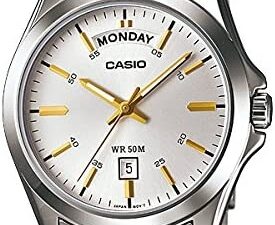 Authentic CASIO COLLECTION & VINTAGE Men 45 mm Stainless Steel Quartz Designer Wristwatch  – CASIO COLLECTION