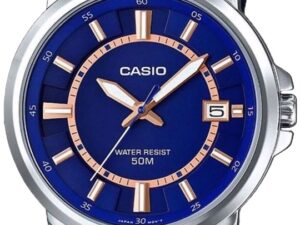 Authentic CASIO COLLECTION & VINTAGE Men 47 mm Stainless Steel Quartz Designer Wristwatch  – CASIO ENTICER GENT