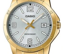 Authentic CASIO COLLECTION & VINTAGE Men 41.5 mm SS IP Gold Quartz Designer Wristwatch  – CASIO COLLECTION