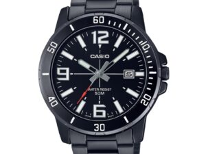 Authentic CASIO COLLECTION & VINTAGE Men 45 mm SS IP Black Quartz Designer Wristwatch  – CASIO SPORT COLLECTION