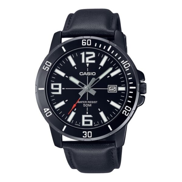 Authentic CASIO COLLECTION & VINTAGE Men 45 mm SS IP Black Quartz Designer Wristwatch  - CASIO SPORT COLLECTION