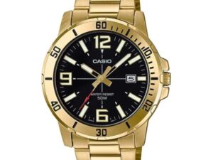 Authentic CASIO COLLECTION & VINTAGE Men 45 mm SS IP Gold Quartz Designer Wristwatch  – CASIO SPORT COLLECTION