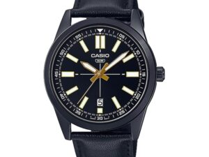 Authentic CASIO COLLECTION & VINTAGE Men 41 mm SS IP Black Quartz Designer Wristwatch  – CASIO COLLECTION