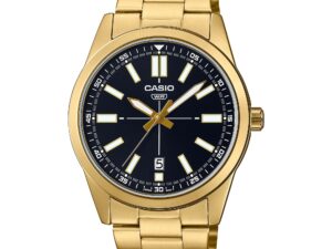 Authentic CASIO COLLECTION & VINTAGE Men 41 mm SS IP Gold Quartz Designer Wristwatch  – CASIO COLLECTION