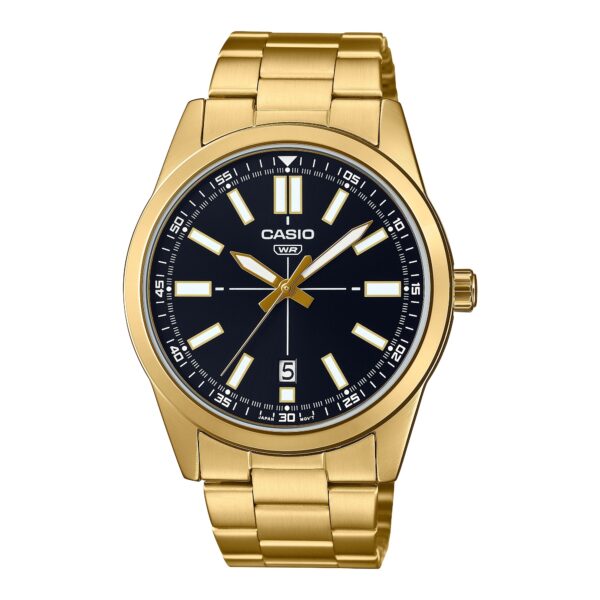 Authentic CASIO COLLECTION & VINTAGE Men 41 mm SS IP Gold Quartz Designer Wristwatch  - CASIO COLLECTION