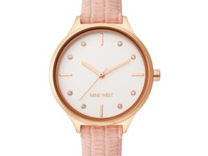 Authentic NINE WEST Women SS IP Gold Quartz Designer Watch  – NINE WEST