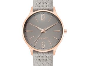 Authentic NINE WEST Women SS IP Rose Gold Quartz Designer Watch  – NINE WEST