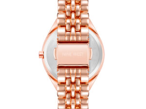 Authentic NINE WEST Women SS IP Rose Gold Quartz Designer Watch  – NINE WEST