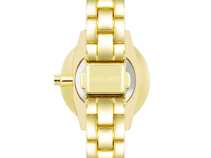 Authentic NINE WEST Women SS IP Gold Quartz Designer Watch  – NINE WEST