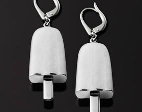 Authentic AMBROSINI  Elegant Earrings  – AMBROSINI JEWELS –  ORECCHINI ARGENTO 925°  ghiacciolo finitura bianca pietra bianca medi (21×14 mm)