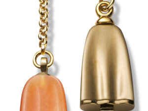 Authentic AMBROSINI  Designer Earrings  – AMBROSINI JEWELS –  ORECCHINI doppi ARGENTO 925° ghiacciolo finitura rosé pietra arancio