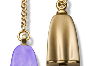 Authentic AMBROSINI  Designer Earrings  – AMBROSINI JEWELS –  ORECCHINI doppi ARGENTO 925° ghiacciolo finitura rosé pietra viola