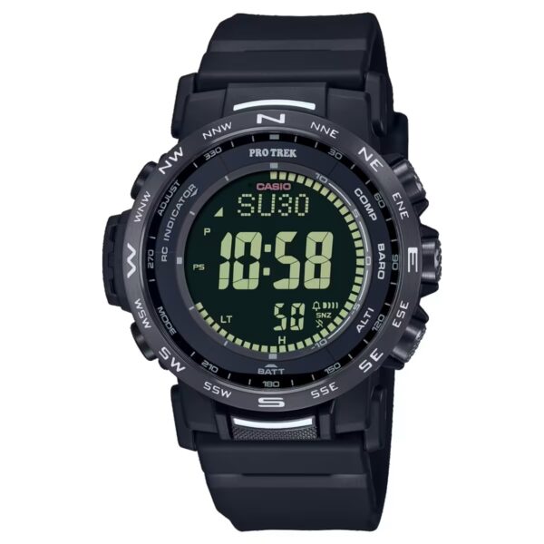 Authentic CASIO PRO TREK Men 44.5 mm SS & Resin Quartz Top-Quality Wristwatch  - CASIO PRO TREK - Super-Twisted Nematic Display