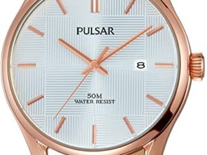 Authentic PULSAR Men 42 mm Stainless Steel Quartz Designer Wristwatch  – PULSAR