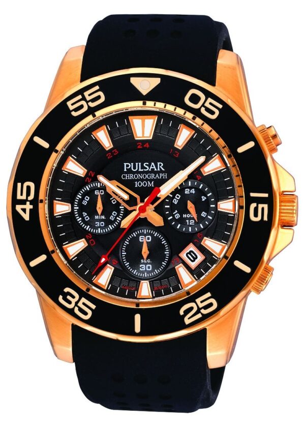 Authentic PULSAR Men 45 mm Stainless Steel Quartz Designer Wristwatch  - PULSAR