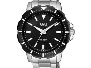 Authentic Q&Q Men 44 mm Metal Quartz Designer Wristwatch  – Q&Q ATTRACTIVE