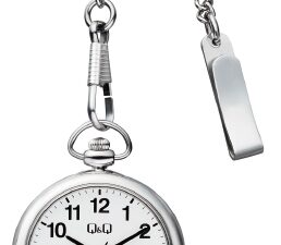 Authentic Q&Q 40 mm Metal Quartz Designer Pocket watch  – Q&Q FASHION