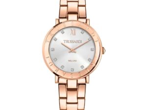 Authentic TRUSSARDI Women 30 mm SS IP Rose Gold Quartz Top-Quality Wristwatch  – TRUSSARDI