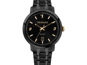 Authentic TRUSSARDI Men 41 mm Quartz Elegant Wristwatch  – TRUSSARDI