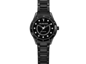 Authentic TRUSSARDI Women 30 mm SS Black PVD Quartz Top-Quality Wristwatch  – TRUSSARDI