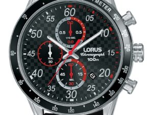 Authentic LORUS Men 45 mm Stainless Steel Quartz Designer Wristwatch  – LORUS