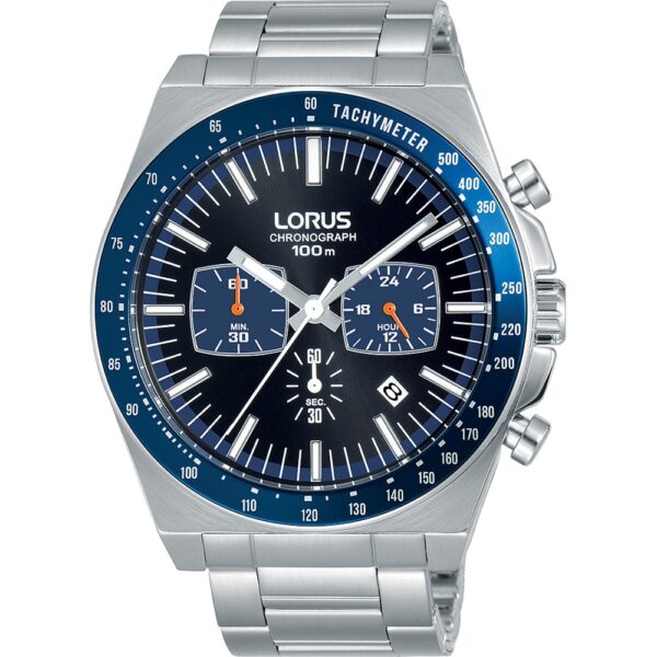 Authentic LORUS Men 44 mm Stainless Steel Quartz Designer Wristwatch  - LORUS