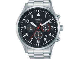 Authentic LORUS Men 45 mm Stainless Steel Quartz Designer Wristwatch  – LORUS