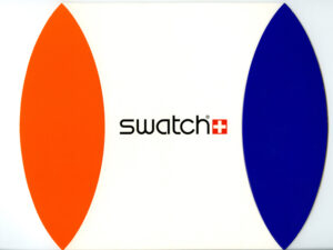 Authentic PoS MATERIAL Quartz Sophisticated Wristwatch  – SWATCH GIFT BOX (21X25 – blue/orange) 20 pcs.