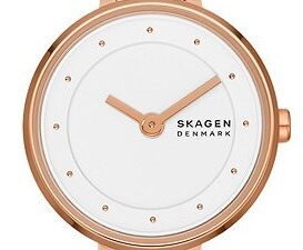 Authentic SKAGEN DENMARK Women 22 mm SS IP Rose Gold Quartz Designer Wristwatch  – SKAGEN DENMARK