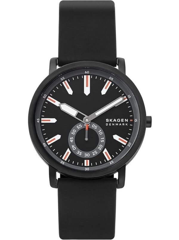 Authentic SKAGEN DENMARK Men 40 mm SS IP Black Quartz Designer Wristwatch  - SKAGEN DENMARK