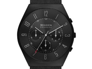 Authentic SKAGEN DENMARK Men 42 mm SS IP Black Quartz Elegant Wristwatch  – SKAGEN