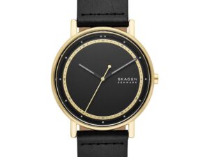 Authentic SKAGEN DENMARK Men 40 mm SS IP Gold Quartz Designer Wristwatch  – SKAGEN