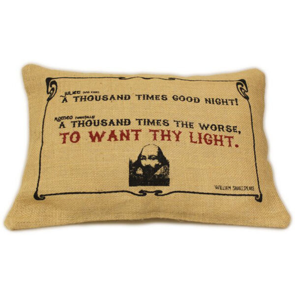 Authentic CUSCINI LETTERARI Sophisticated Cushion  - CUSCINI LETTERARI - Copricuscino in Juta lavata / Juta washed pillow case WANT THY LIGHT - Size 38x25cm