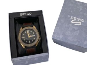 Authentic SEIKO 5 Men 42.5 mm SS IP Gold Exclusive Wristwatch  – Sapphire Glass – SEIKO 5