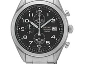 Authentic SEIKO Men 45 mm Stainless Steel Quartz Elegant Wristwatch  – SEIKO WATCHES