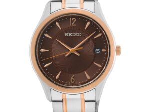 Authentic SEIKO Men 39,5 mm SS IP Bronze Quartz Top-Quality Wristwatch  – SEIKO